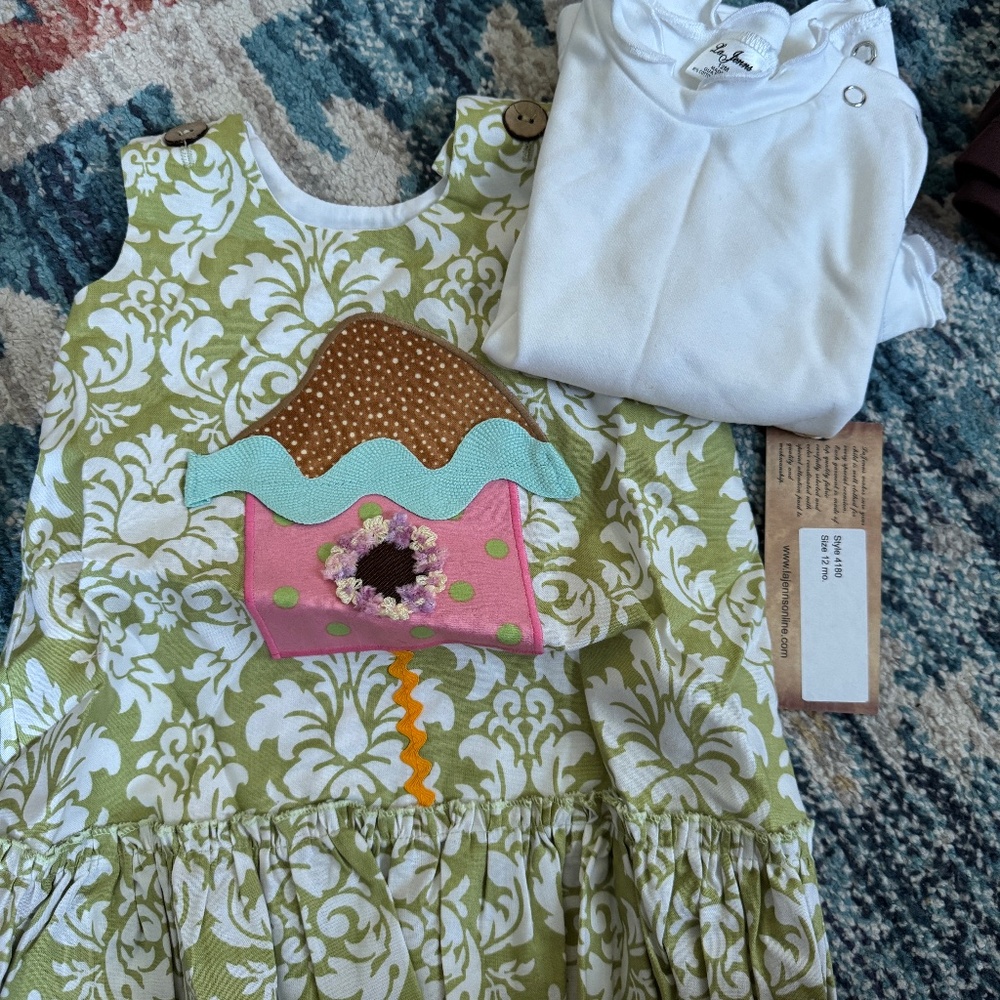 NWT LaJenns Dress with matching white Shirt